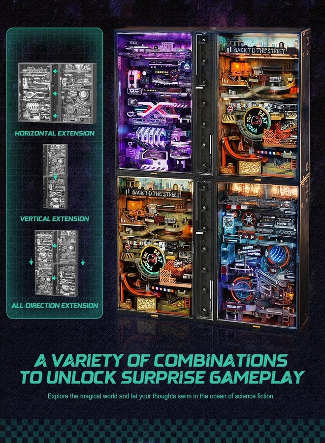 ROKR Marble Run Mechanical 3D Puzzles for Adults& Teens, DIY Miniature Model Building Kit, Parallel World Hip-Hop Street MR03S - Image 5